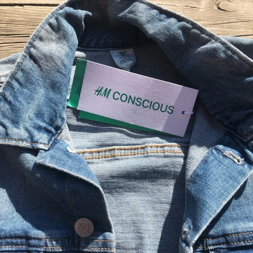 NWT H&M Conscious Denim Jacket - Picture 4 of 4